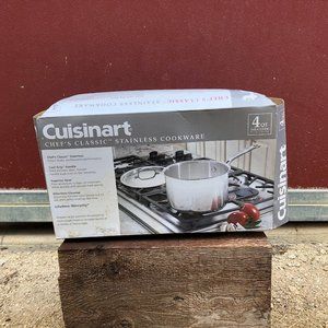 Cuisinart Chef's Classic Stainless 4 Qt Saucepan with Cover